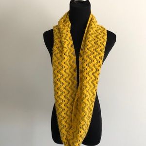 Yellow Infinity Scarf, 100% Acrylic